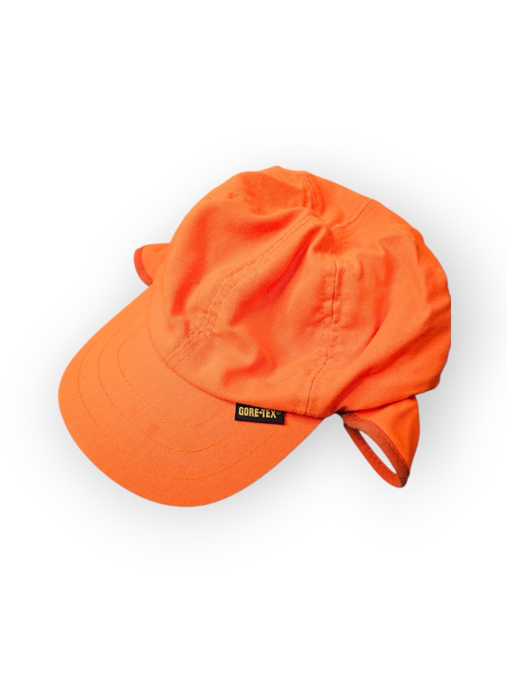 Vintage Outdoor Cap Blaze Orange GORE TEX Ear Flap Hunting Hat L/XL Green - Picture 2 of 6
